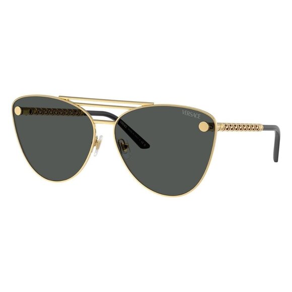 New VERSACE Gold Cat Eye VE2267 1002/87 Sunglasses Women - Picture 1 of 6